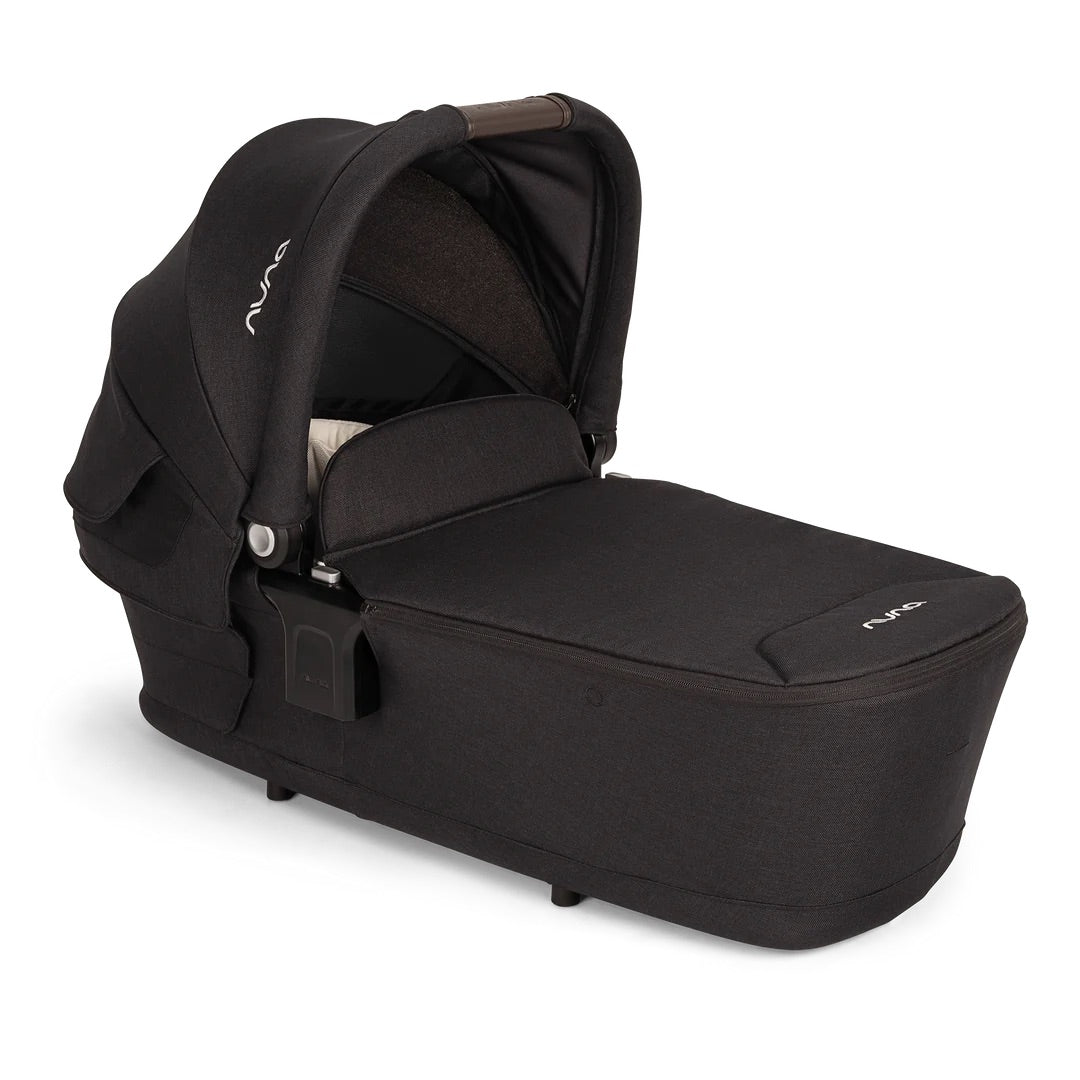 Nuna TRIV Next, LYTL Carrycot, ARRA Flex + Base Curve Travel System - Caviar