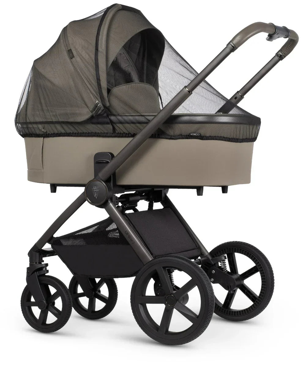 Venicci Upline2 Pushchair, Carrycot + Accessories Travel System Bundle - Special Edition Powder (2025)