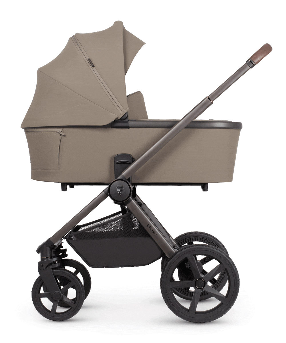 Venicci Upline2 Pushchair, Carrycot + Accessories Travel System Bundle - Special Edition Powder (2025)