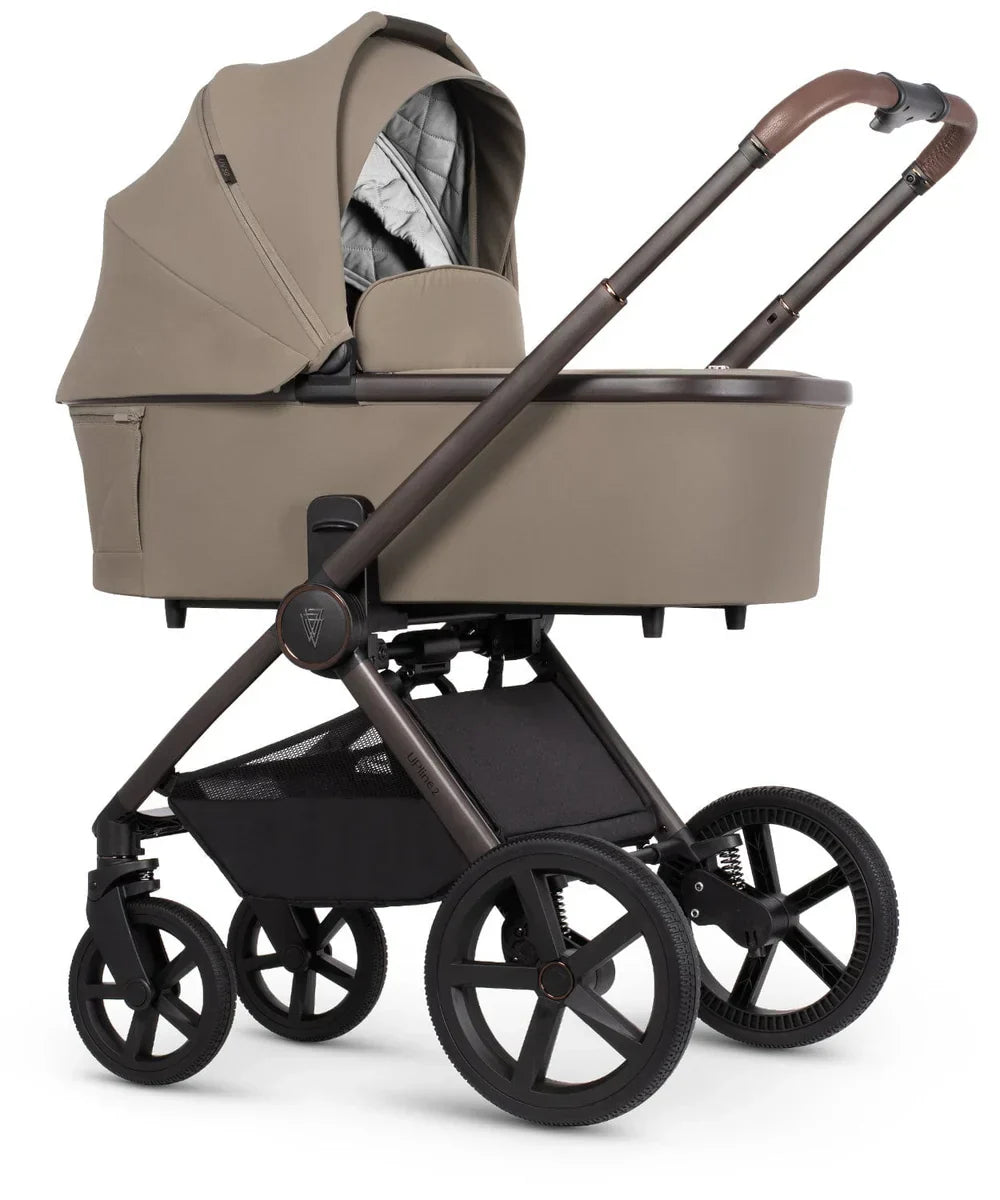 Venicci Upline2 Pushchair, Carrycot + Accessories Travel System Bundle - Special Edition Powder (2025)