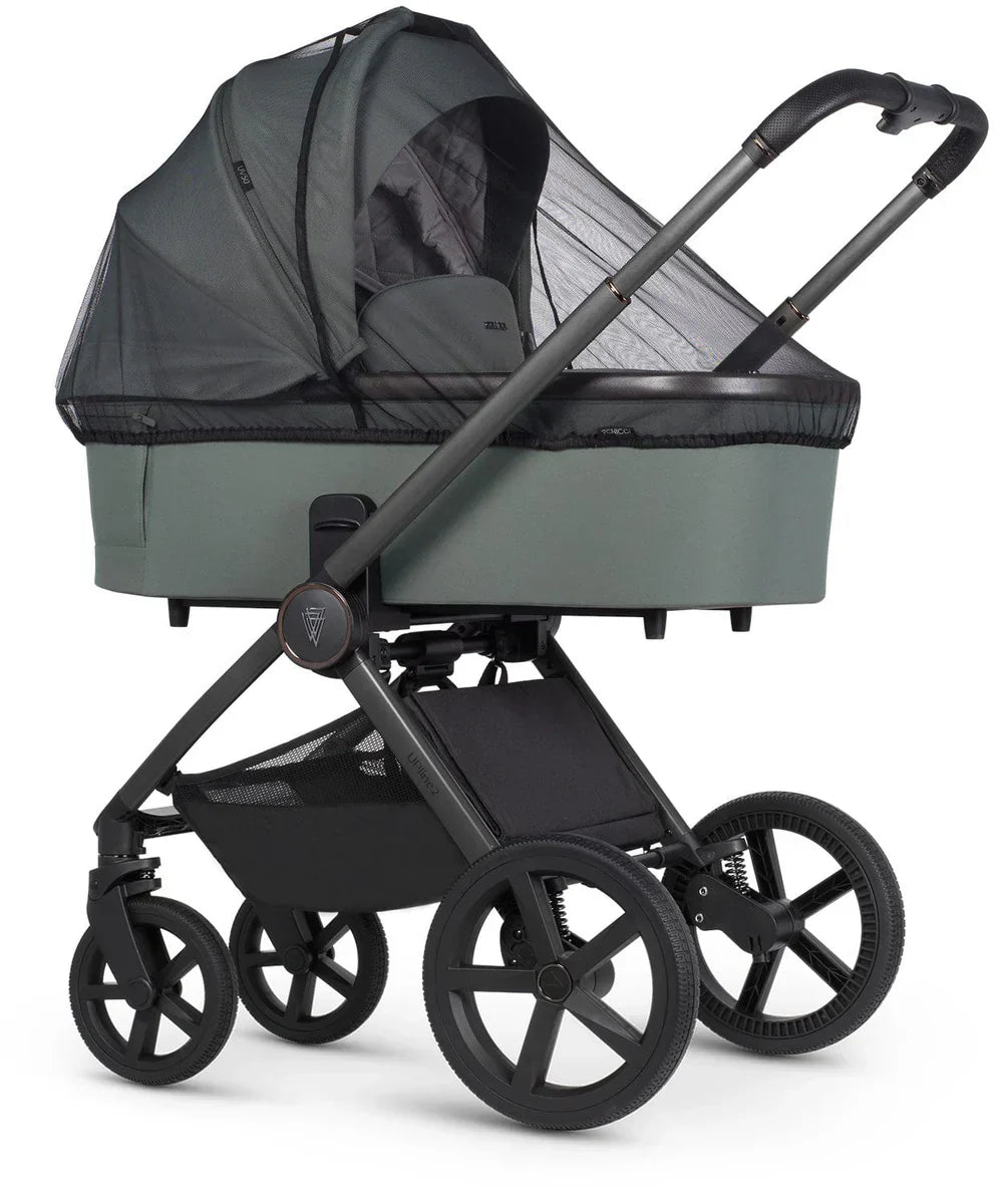 Venicci Upline2 Pushchair, Carrycot + Accessories Travel System Bundle - Aloe