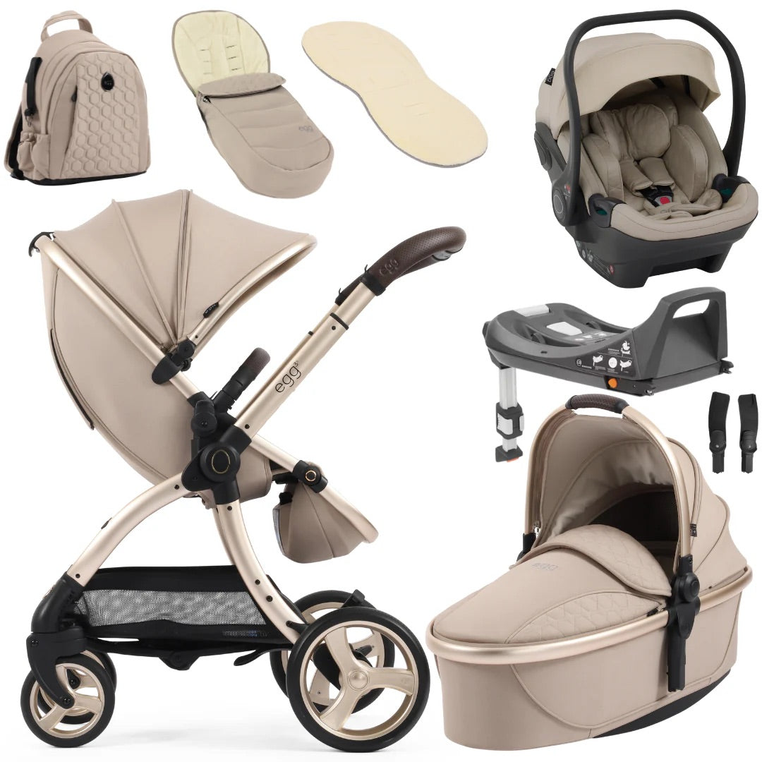 egg3 Luxury Travel System Bundle - Feather