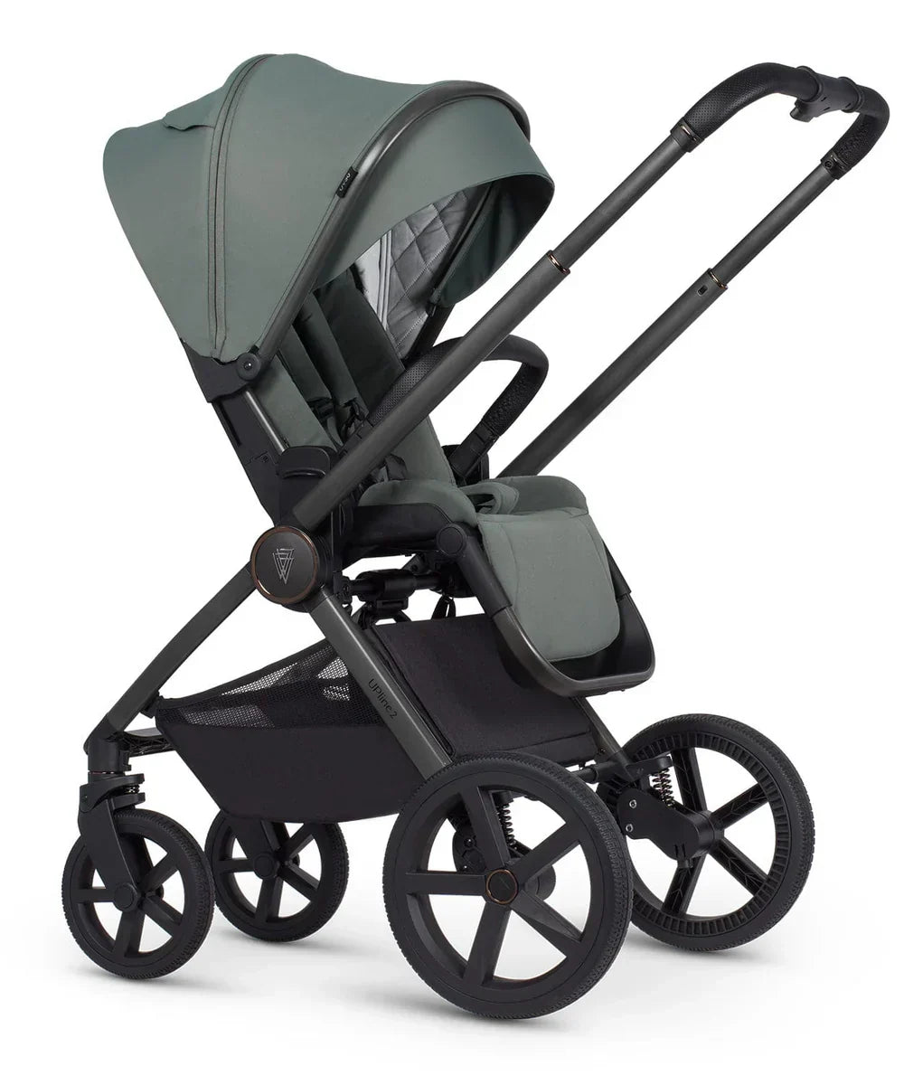 Venicci Upline2 Pushchair, Carrycot + Accessories Travel System Bundle - Aloe