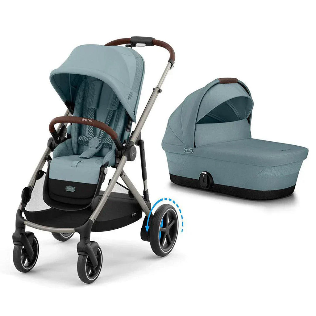 Cybex E-Gazelle S Pushchair - Stormy Blue/Taupe