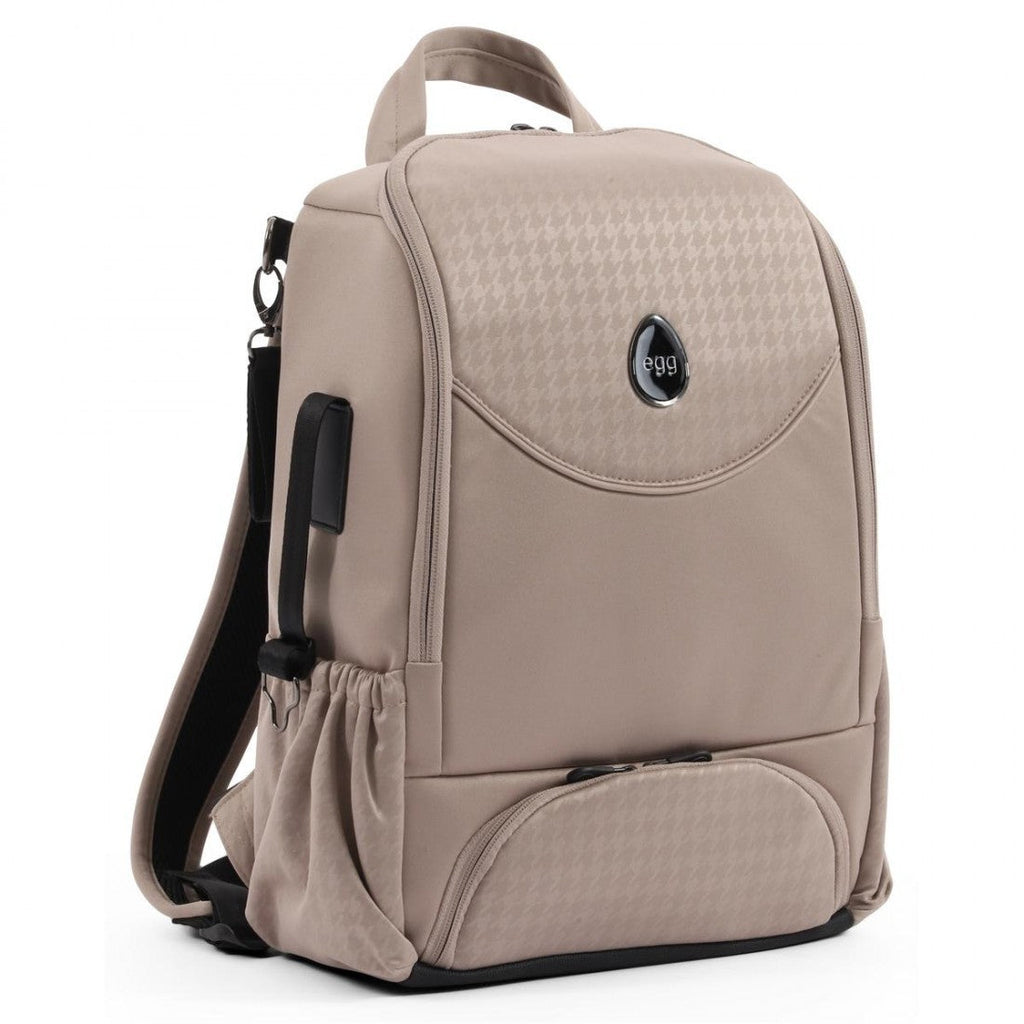 egg3 Stroller + Luxury Seat Liner & Backpack - Houndstooth Almond