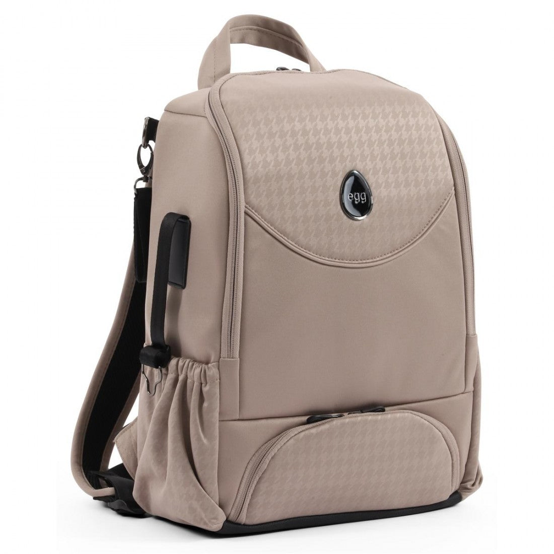 egg3 Stroller + Luxury Seat Liner & Backpack - Houndstooth Almond