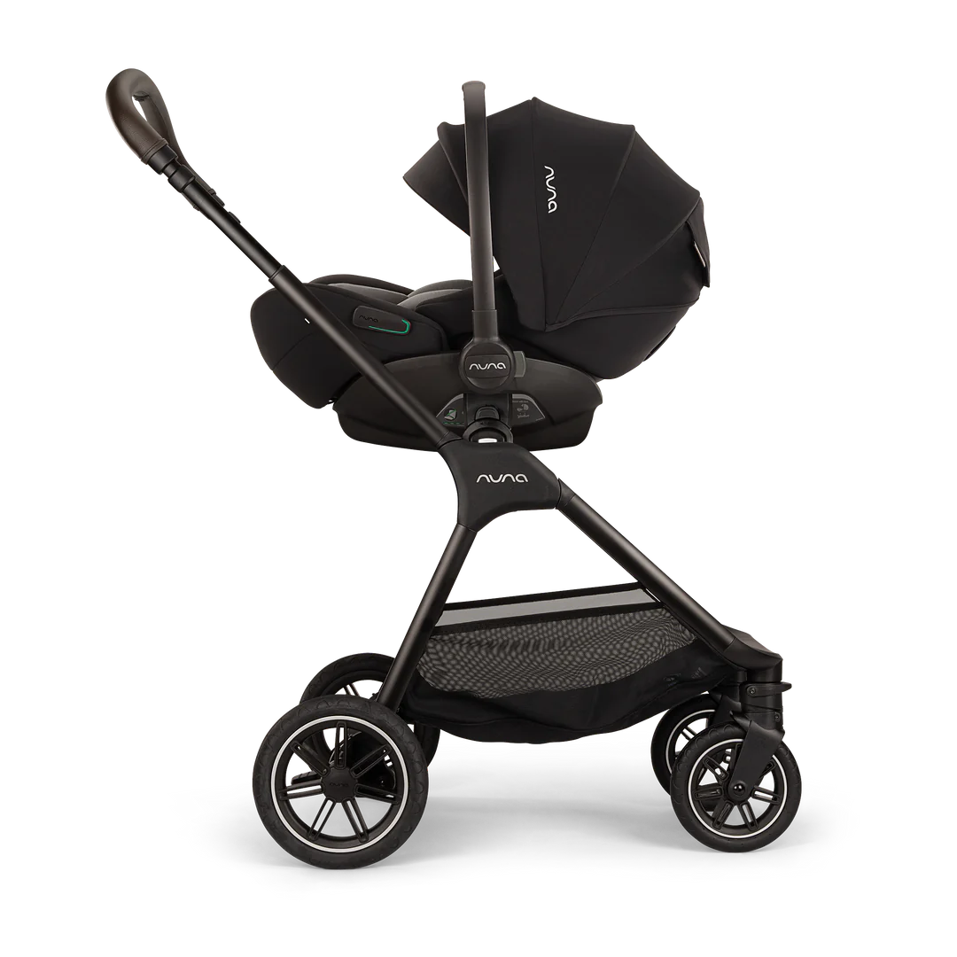 Nuna TRIV Next, LYTL Carrycot, ARRA Flex + Base Curve Travel System - Caviar